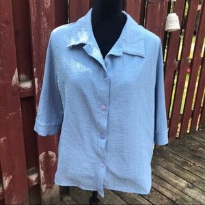 Blue Women’s Button Down Shirt